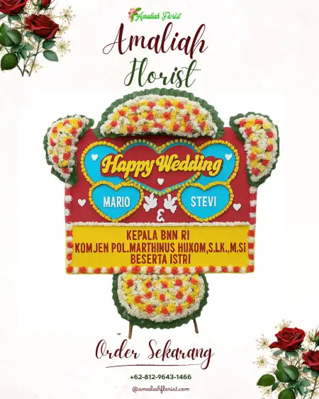 Papan Bunga Pernikahan Gadon